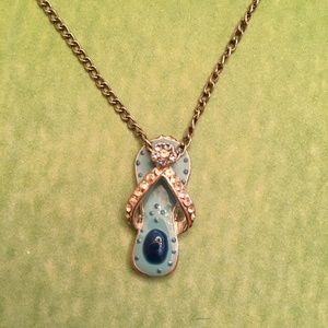 flip-flop sandal charm / pendant necklace